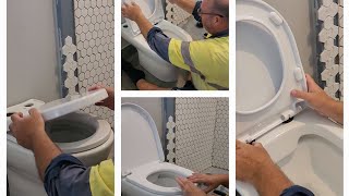How to install a new toilet seat.  Step by step guide.