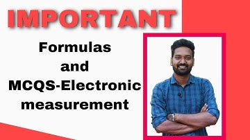 Electronic Measurement MCQs- Polytechnic Lecturer/AsstEngg/Overseer/Draftsman/GATE/ESE/ISRO/DRDO