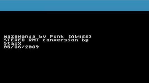 Amiga music to Atari 8bit - Mazemania  (Dual Pokey)