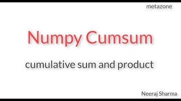 Unit 50 numpy cumsum