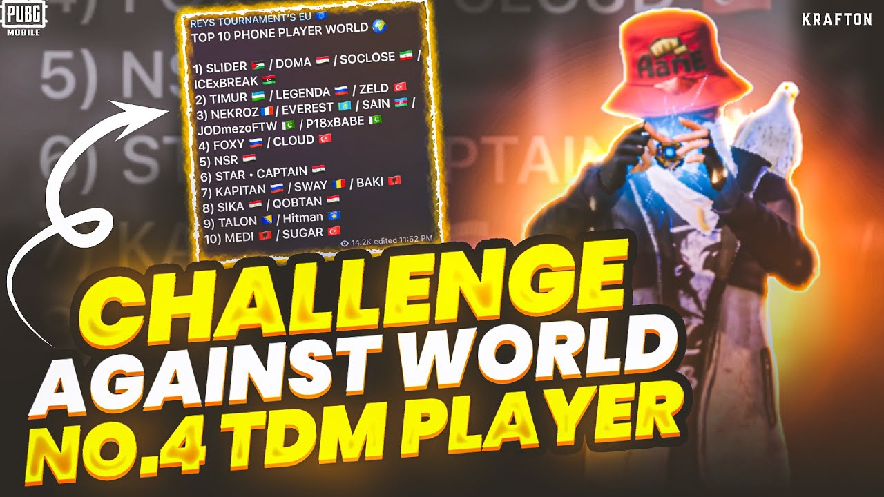 CHALLENGE AGAINST WORLD NO.4 TDM PLAYER ON LIVE STREAM | PUBG MOBILE