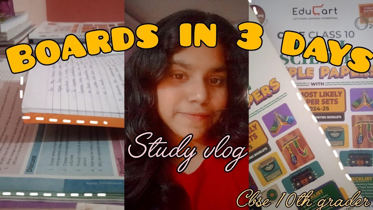 boards in 3 days || study vlog || board preparation || cbse 10th grader ...