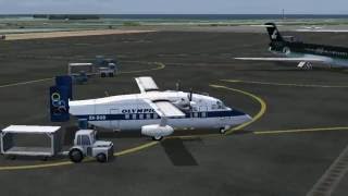 FSX Short 330-100 Olympic Airlines Isle of Naxos Thessaloniki (LGTS) to Samos (LGSM)