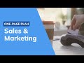 Sales and Marketing Projections with the One-Page Plan | Part 3