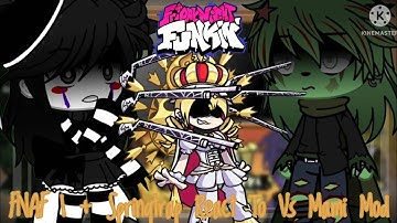 FNAF 1 + Marionette & Springtrap React To FNF Vs Mami Mod || Gacha Club