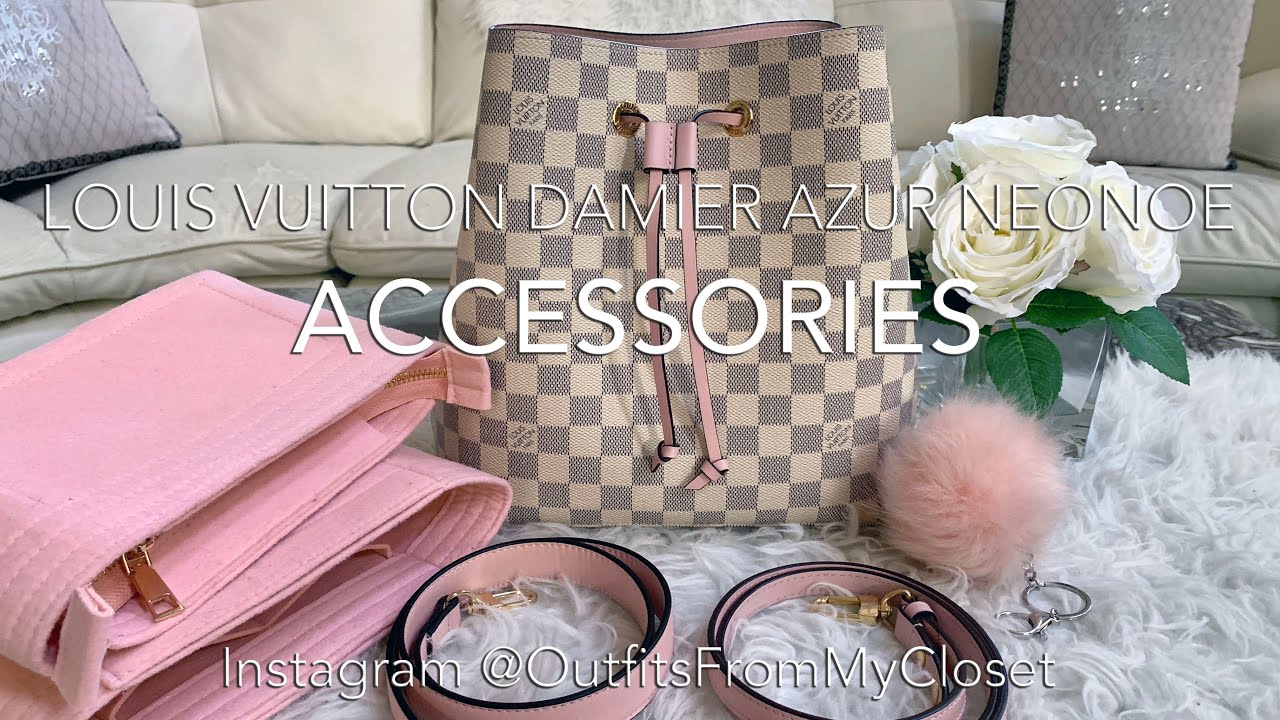 Louis Vuitton Damier Azur Neonoe Rose: Accessories Organizer Insert  Replacement Strap Key Chain 