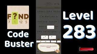 Code Busters Level 283 Walkthrough 🧩 | All Puzzle Solutions| Solutionguruji