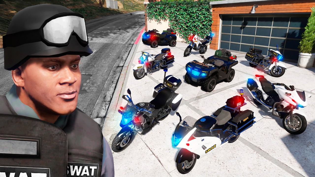 COLECIONANDO MOTOS DA SWAT NO GTA 5