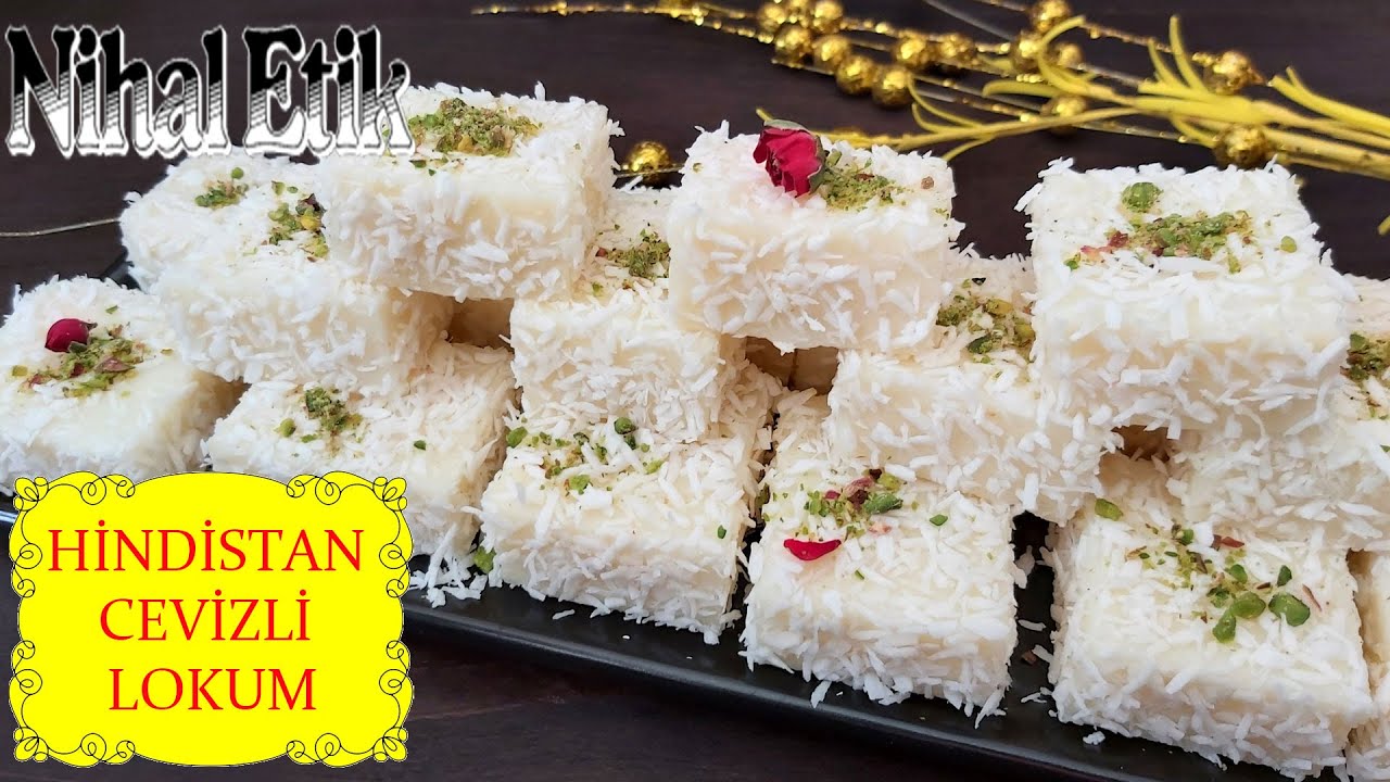 BAYRAM TATLISIZ OLMAZ DİYENLER İÇİN ???????? Hindistan Cevizli Lokum Tarifi