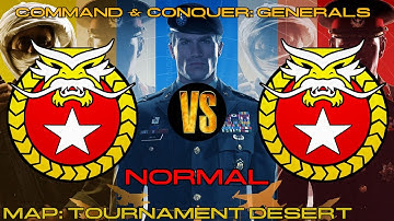 C&C: GENERALS || PLA VS PLA || #5 || SKIRMISH || OFFICIAL MAP: TOURNAMENT DESERT || (NORMAL)