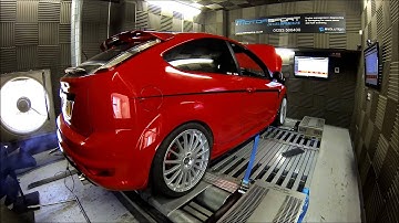 Focus ST On the Dyno For Remapping at Motorsport Developments In Blackpool Lancashire