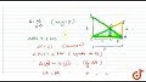 Two poles of height a metres and `b` metres are `p` metres apart. Prove that the height of the ...
