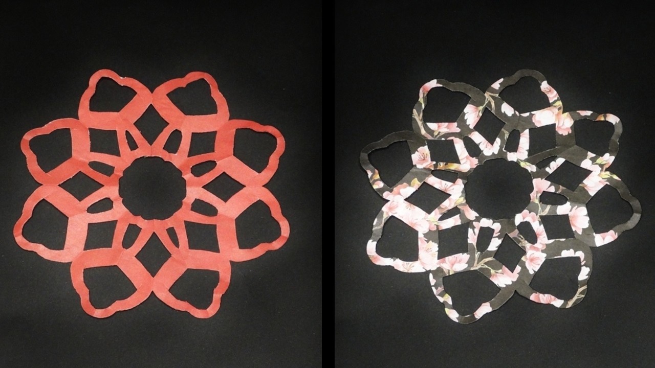 DIY | How to Make a Paper Flower Mandala | Easy Cutting Papercraft (1761)