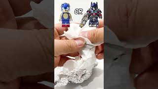 GUESS SUPER SONIC OR TRANSFORMERS OPTIMUS PRIME? #asmr #puzzle #shorts