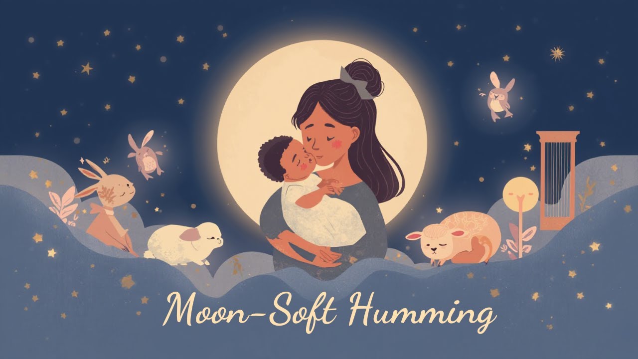 Moon-Soft Humming | Gentle Looping Lullaby for Newborn Sleep - YouTube