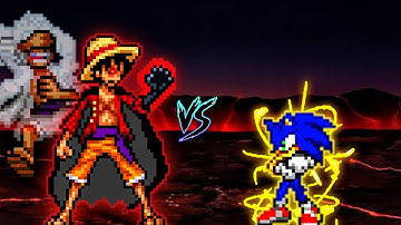 OMG😱 | Wano Luffy V2 (all form) (New) VS Sonic Chaos OP (all form) in Jump Force Mugen
