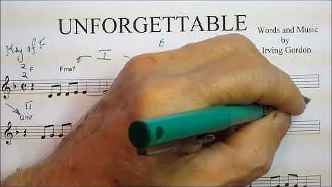 Unforgettable Tutorial  Starts in the Key of F, ends in the key of Bb.