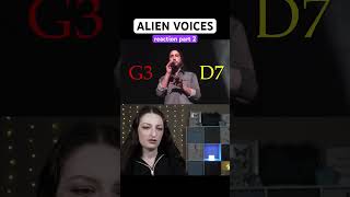 crazy alien voices reaction😍 singing using overtones!! #singer #singing #vocals #vocalist #talent