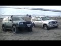 Джипы резвятся на песчаной горке... (Lexus LX 470, Land Cruiser 100, Niva, Pajero и др.)