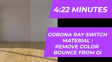 Corona Ray Switch Material - Control room color bounce #coronarender #3dmax #3drender