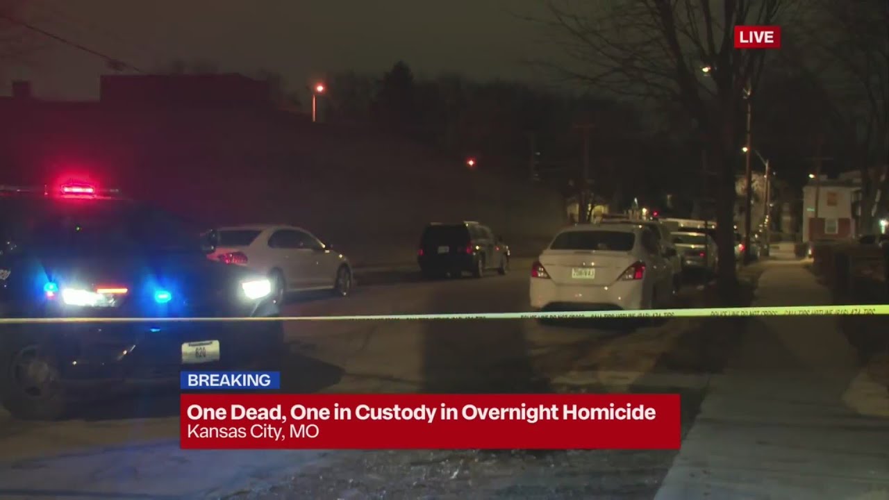 1 dead, 1 in custody after overnight stabbing in Kansas City - YouTube