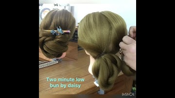Quick😻easy elegant😎low bun hairstyle #shorts #hairstyle