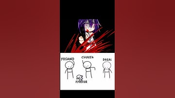 literary fyodor when he shoots dazai for the third time be like | MEME