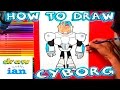 How to Draw Cyborg from Teen Titans Go Step by Step