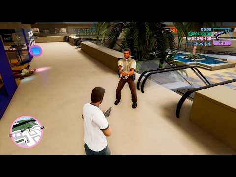 GTA Vice City North Point Mall Shootout 6 Star Wanted Level Escape