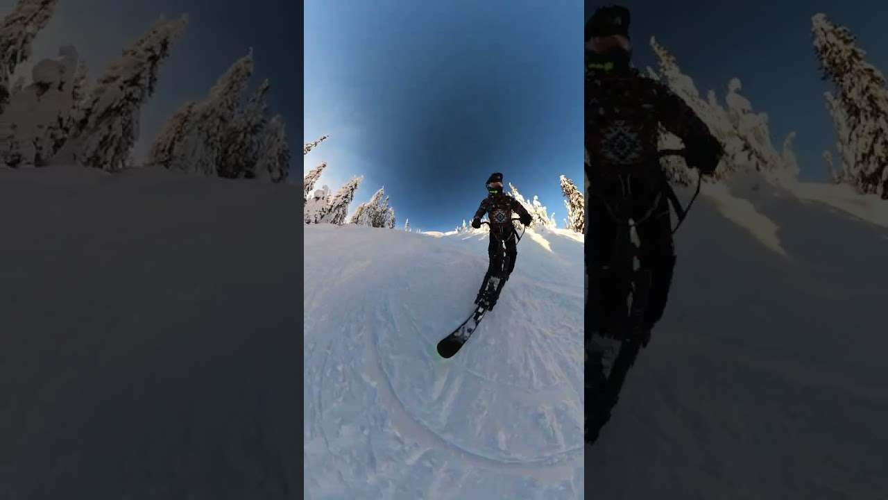 Downhill. Skibike in Sweden. Gopro Max 