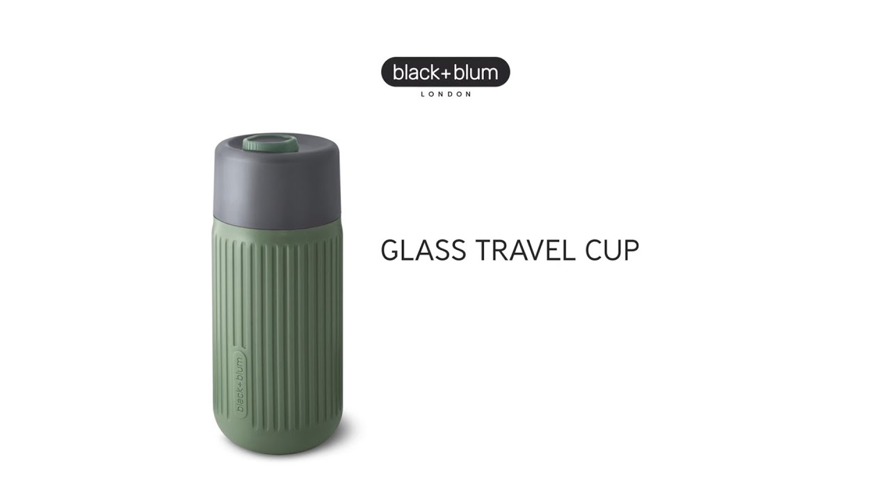 Black+Blum, Glass Travel Cup, Black and Blum