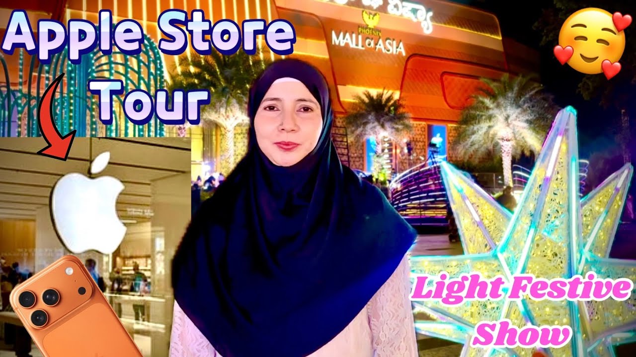 Bangalore’s Biggest Mall Goes Crazy with 🔅Light Show+Apple Store Tour@bangalorekiyoutuber