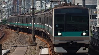 常磐線E233系2000番台ﾏﾄ15編成 回8991M TK入場回送 恵比寿駅通過シーン