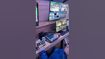 Inside the vMix trailer producing live basketball