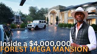 Inside a $4,000,000 Forest Modern Mega Mansion with a Man-made Artificial River