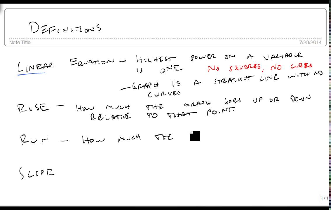 what does linear equations mean