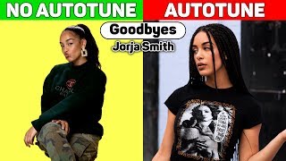 Jorja Smith - Goodbyes. AUTOTUNE vs NO AUTOTUNE.