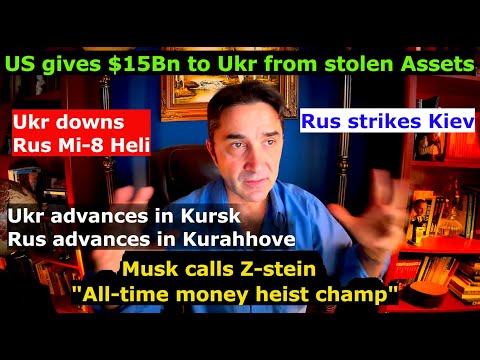 Ukr (68) drone attack, downs Rus Mi-8 Heli, hits oil depot. Rus strikes Kiev. US gives $15Bn to Ukr.