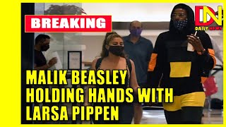 Malik Beasley’s wife shocked by him holding hands with Larsa Pippen .