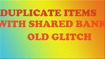 DCUO SHARED BANK GLITCH FROM BACK IN THE DAY