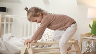 Transformable Pikler triangle, Climbing indoor set, Montessori Playroom