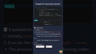 👩💻 Example: Pre-decrement operator (Unary Operators in Java)