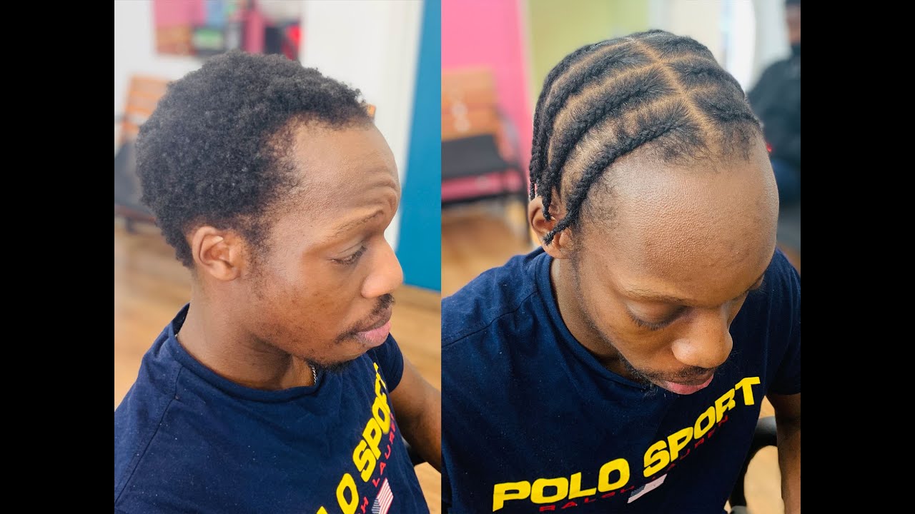 POP SMOKE BRAIDS ON SHORT HAIR with marley hair extensions