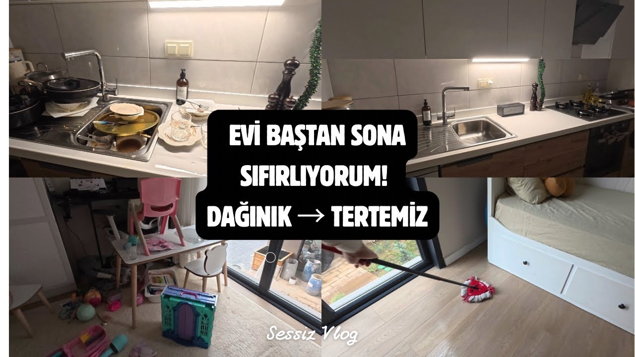 Evi Dip Köşe Temizlikle Sıfırlıyorum | Dağınık Evden Tertemiz Eve | Öncesi–Sonrası
