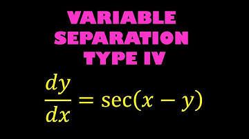 11.7 - Differential Equations | Equations Reducible to Variable Separable Form - TYPE IV