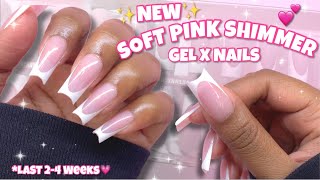 Trying BTArtBox NEW Glitter Pink Base Gelx Nails 🎀💗 | PRO Nail Prep For Long Lasting Nails | Gel X
