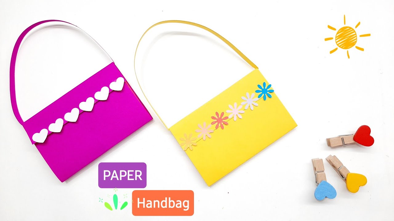 How To Make A Paper Bag / Diy Paper Handbag Idea / Origami Purse