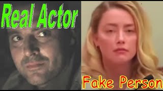 Real Actors in Fiction Vs  Fake person in Reality (Amber Heard) @crowxe