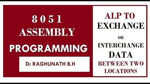#BECL456A  8051 ALP to exchange data between two Internal FRAM locations 30h and 40h