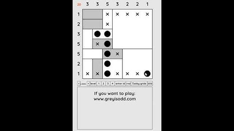 Grey is Odd - Today grids. Solution level 3 7X7 dated 07-28-2024 #logicpuzzles #logicgames  #games